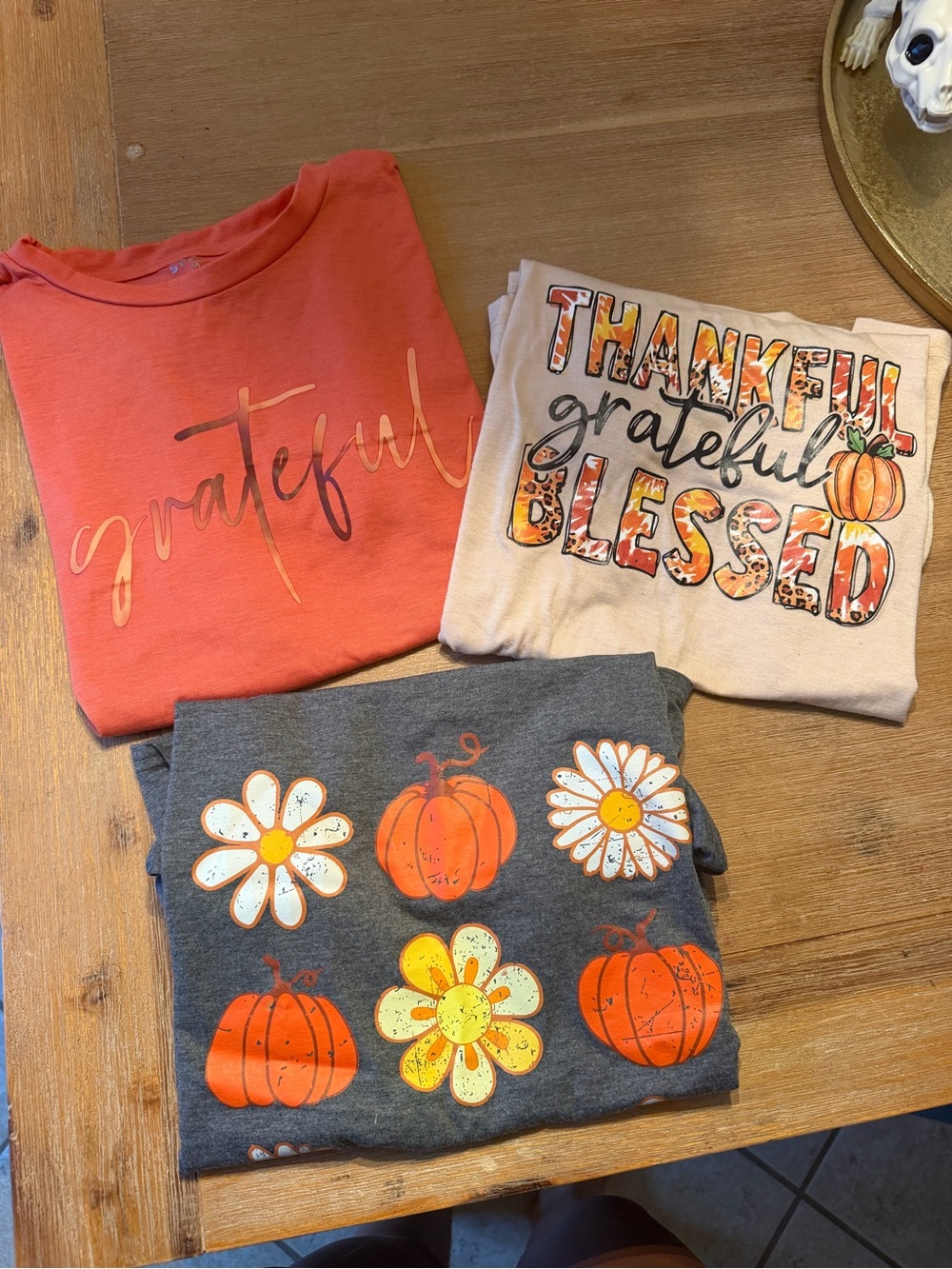3 women thanksgiving day/ fall tshirts Tee - Orange